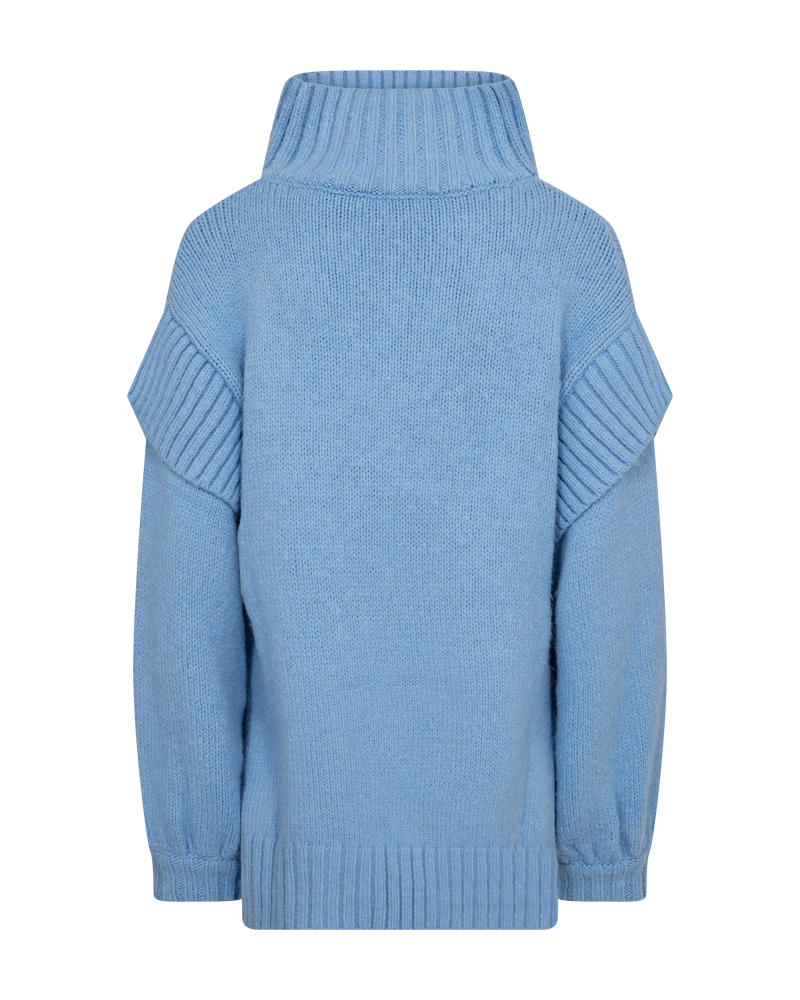 CMANDREA - STRIKKET PULLOVER I BLÅ