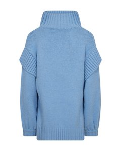 CMANDREA - STRIKKET PULLOVER I BLÅ