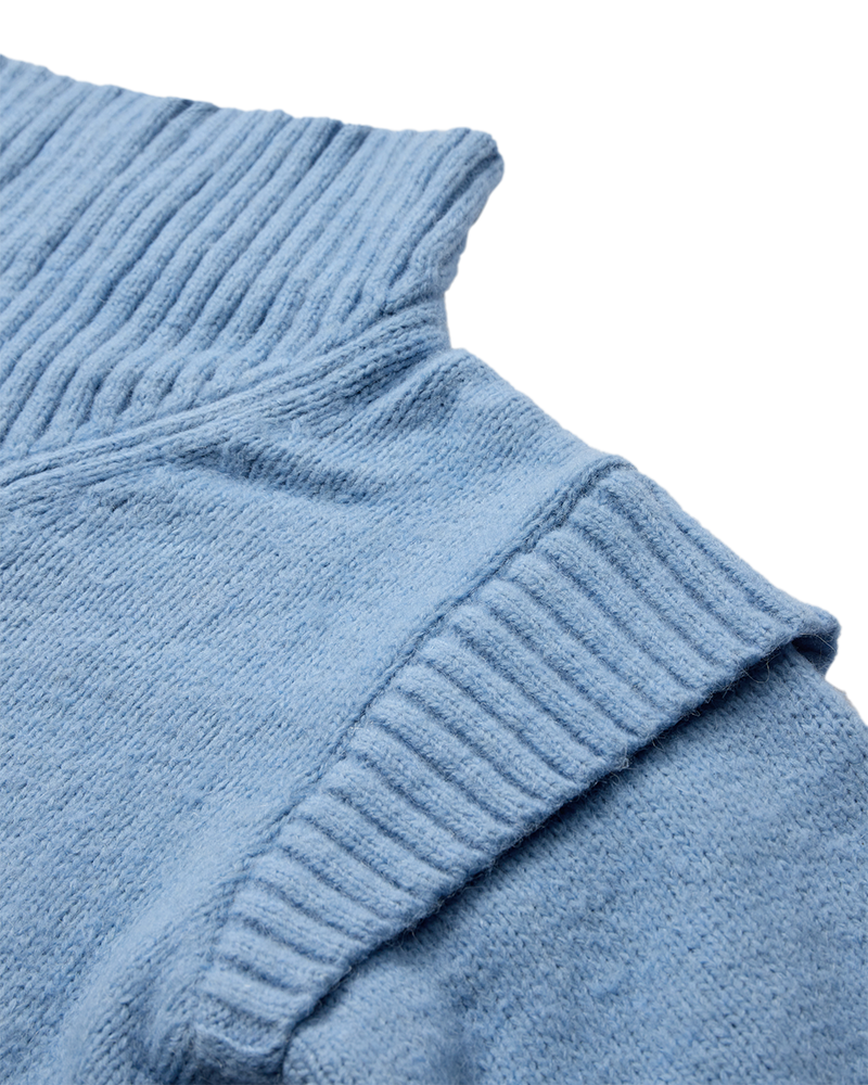 CMANDREA - STRIKKET PULLOVER I BLÅ