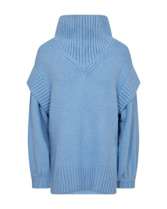 CMANDREA - STRIKKET PULLOVER I BLÅ