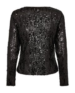 CMSEQUINCE - BLUSE MED PALLIETTER I SORT