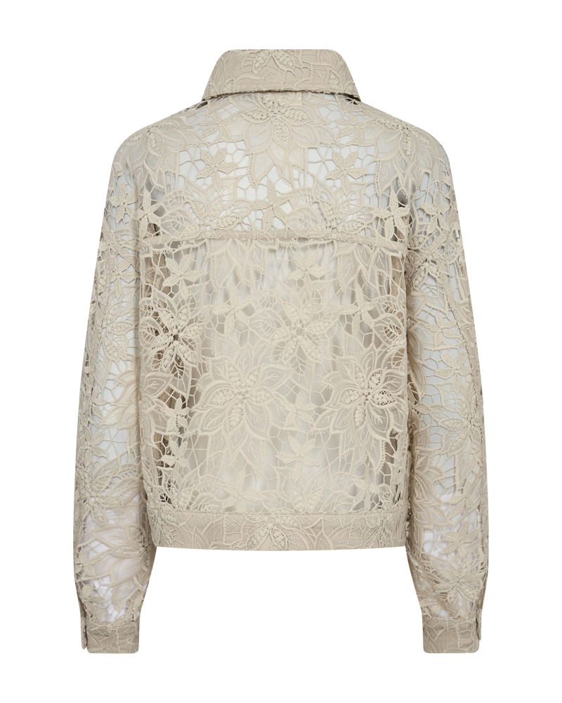 CMLACEY - JAKKE MED BLONDER I BEIGE