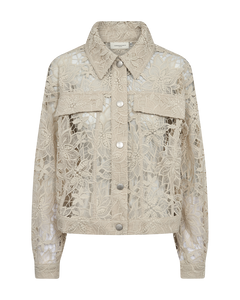 CMLACEY - JAKKE MED BLONDER I BEIGE