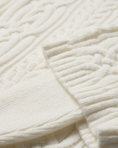 CMYARI - STRIKKET PULLOVER I HVID