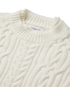 CMYARI - STRIKKET PULLOVER I HVID