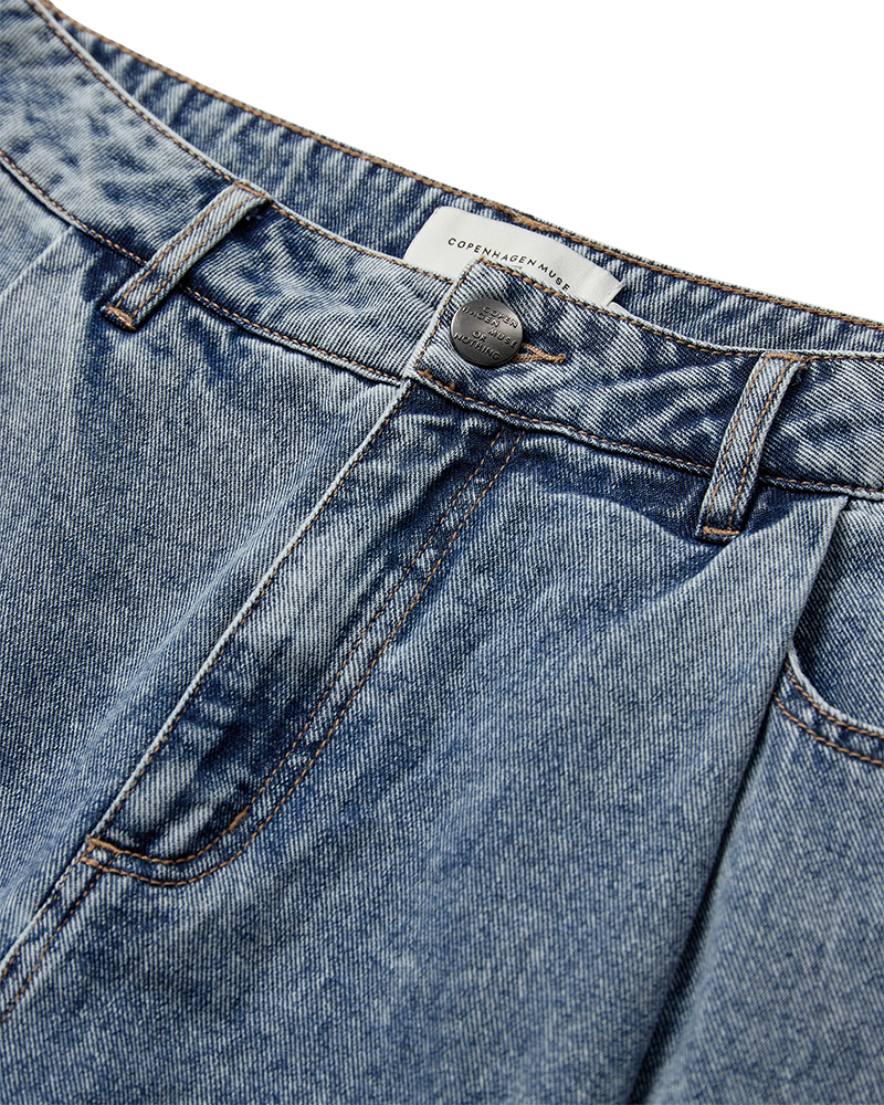 CMJEYCCE - HØJTALJEDE JEANS I BLÅ