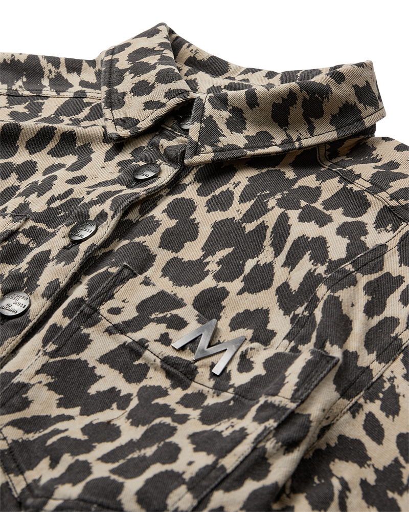 CMLEORA - DENIMSKJORTE I LEOPARD