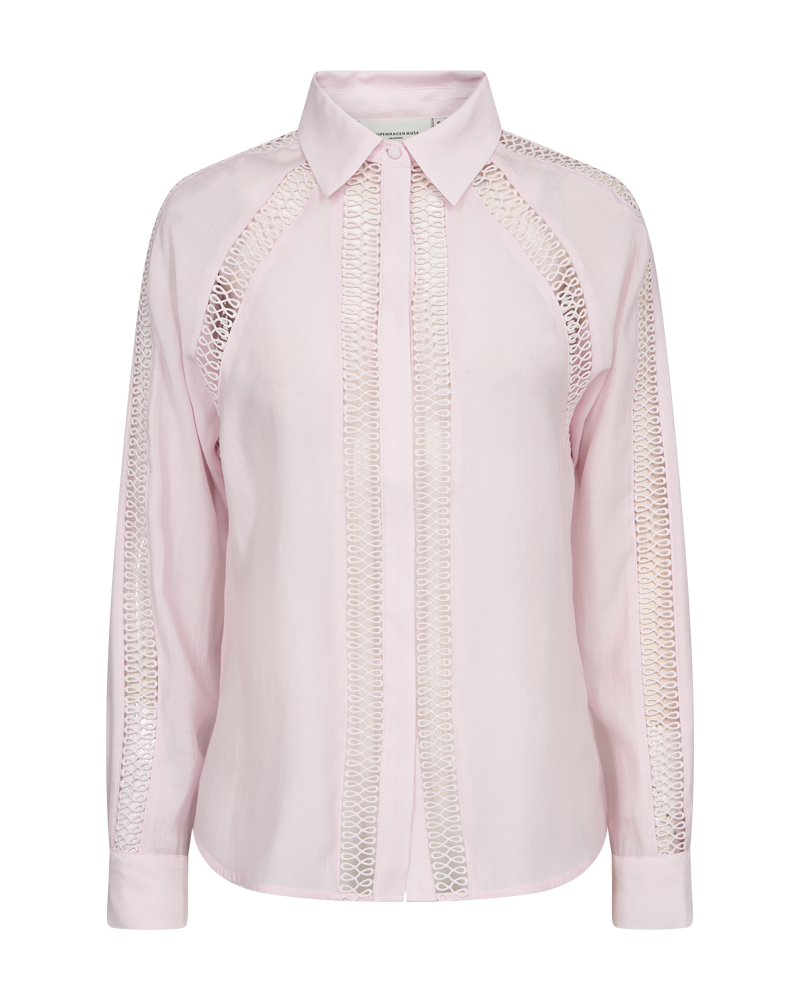 CMMOLLY - SKJORTE MED BLONDER I ROSA