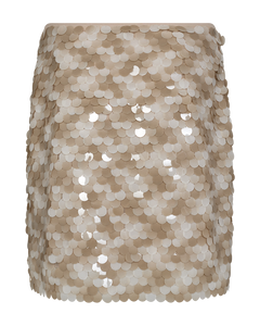 CMSEQUINCE - NEDERDEL MED PAILLETTER I BEIGE