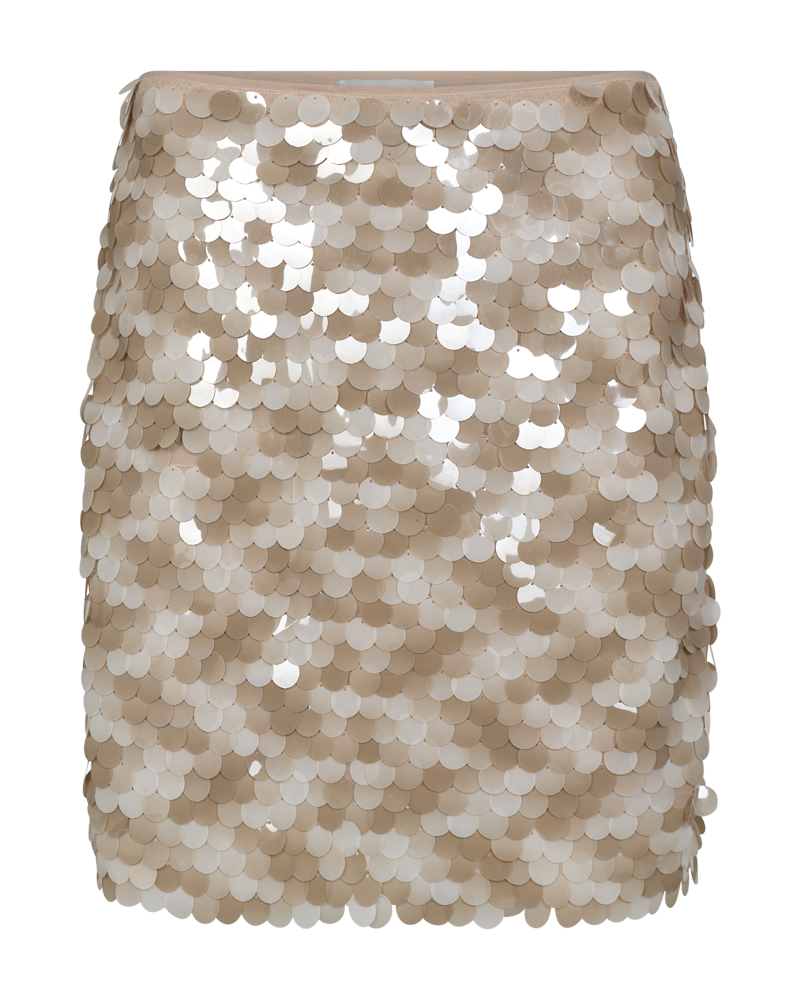 CMSEQUINCE - NEDERDEL MED PAILLETTER I BEIGE