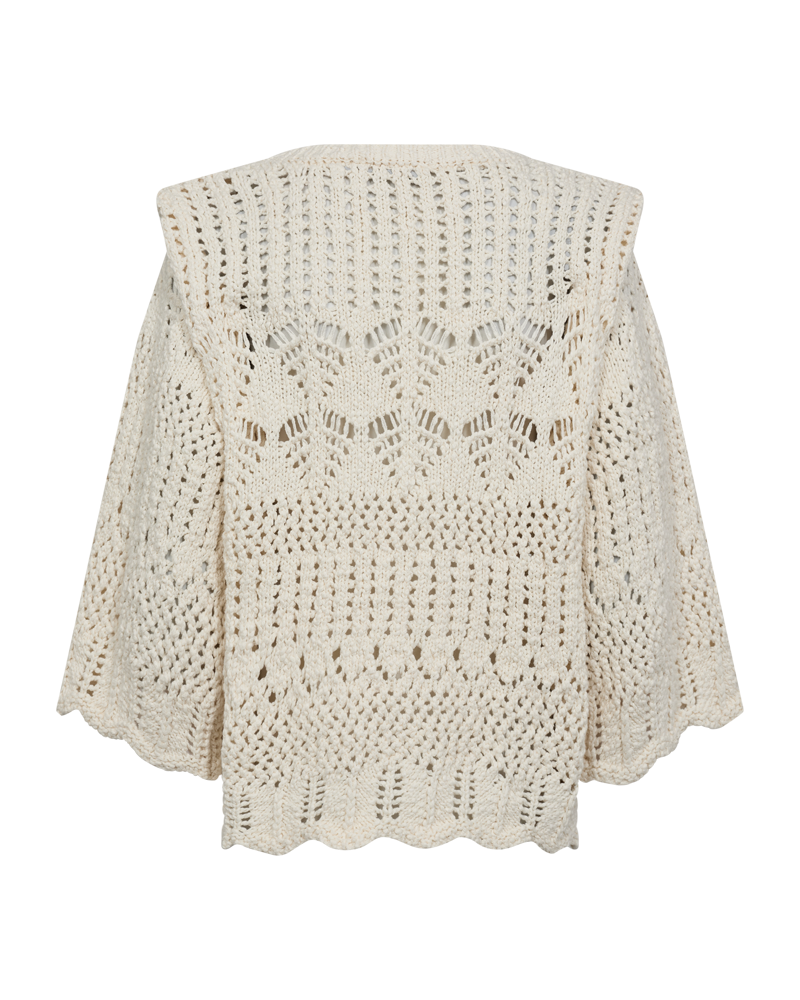 CMMILA - STRIKKET PULLOVER I RÅHVID