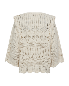 CMMILA - STRIKKET PULLOVER I RÅHVID