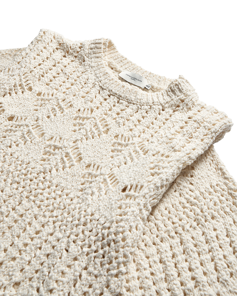 CMMILA - STRIKKET PULLOVER I RÅHVID