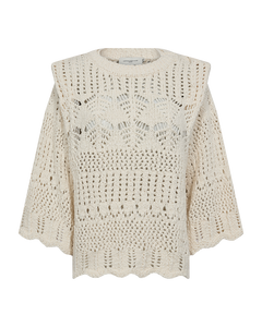 CMMILA - STRIKKET PULLOVER I RÅHVID