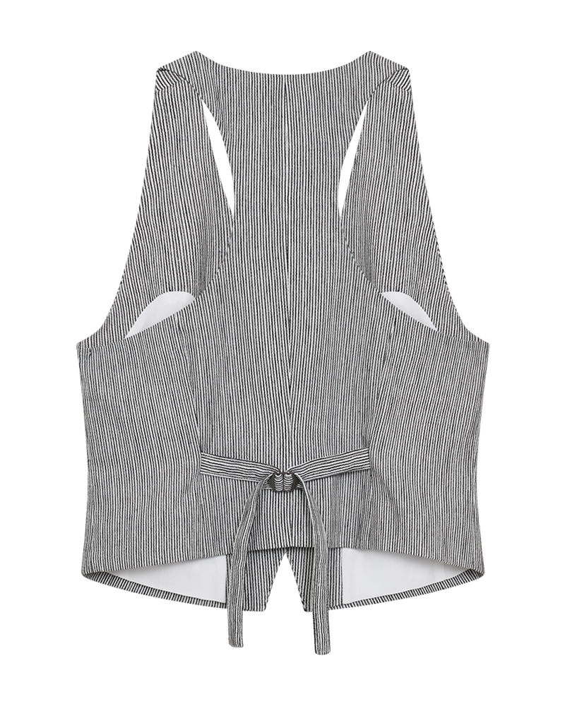 CMEMILY - VEST I SORT OG HVID