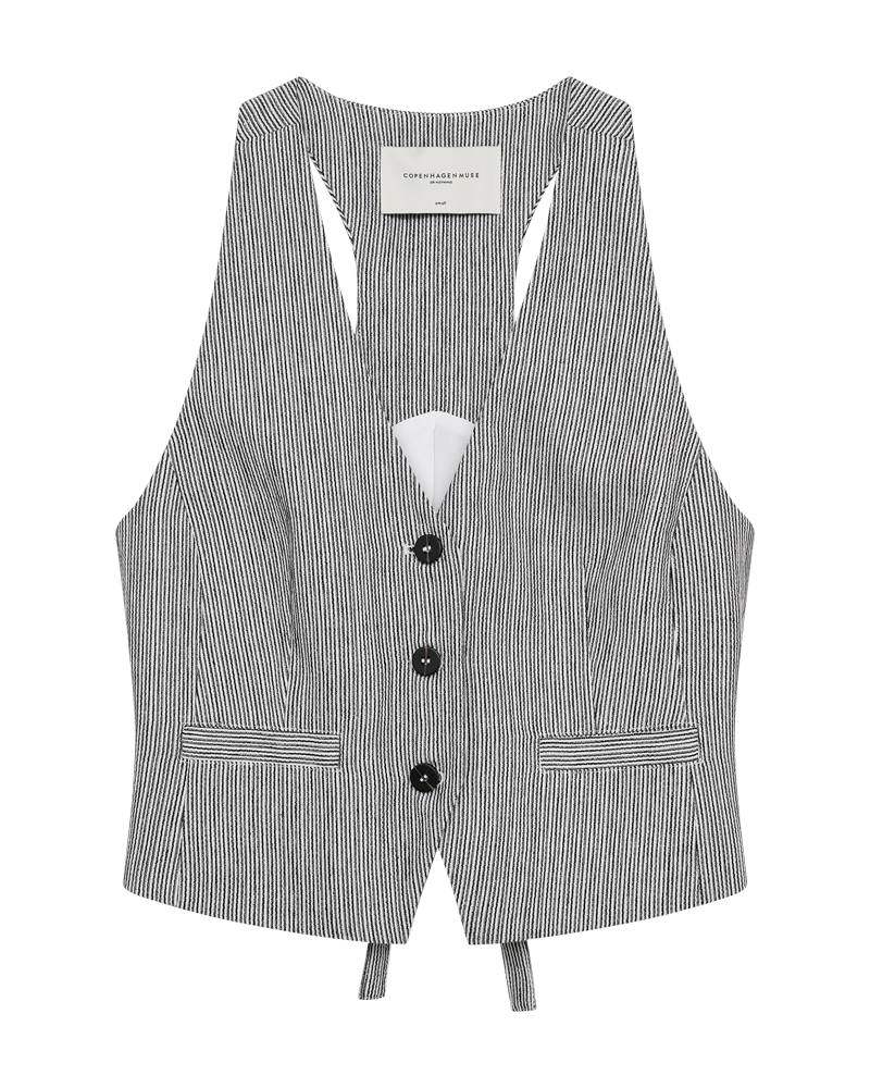 CMEMILY - VEST I SORT OG HVID