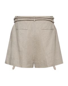 CMNATULI - SHORTS MED SNØRREDETALJE I BEIGE