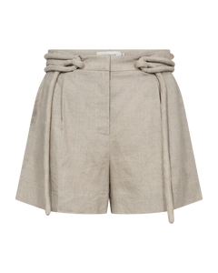 CMNATULI - SHORTS MED SNØRREDETALJE I BEIGE