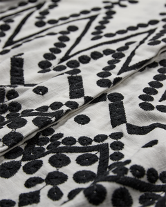 CMEMBROIDERY - SKJORTE MED ALLOVER BRODERI I GRÅ